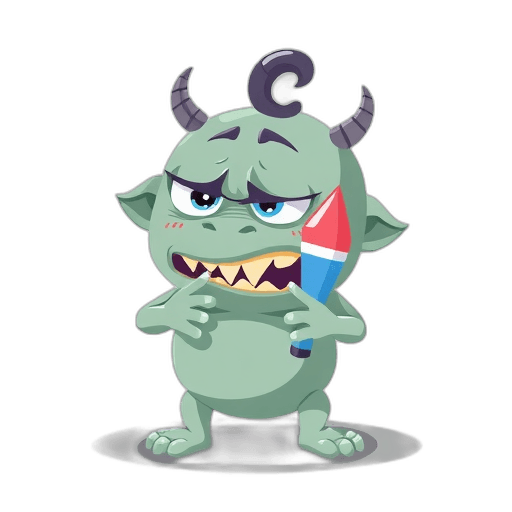 Emoji Nervous Monster