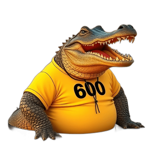 Emoji Crocodile with 600