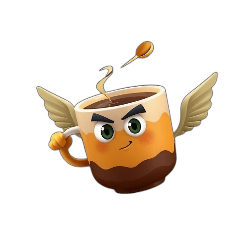 Emoji Coffee Flying