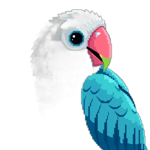 Emoji Parrot with Moon Colors