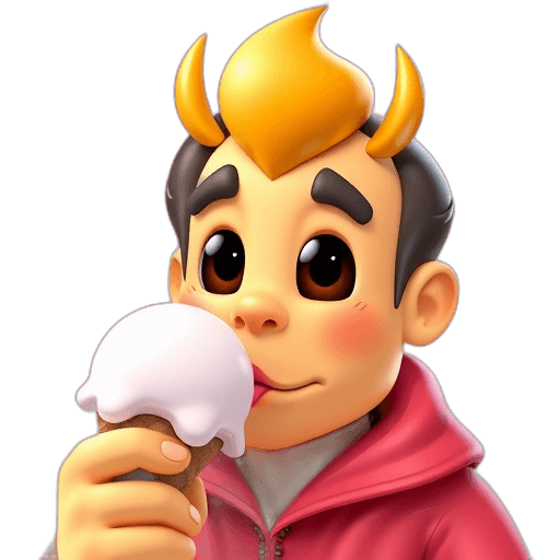 Emoji Macron with Ice Cream