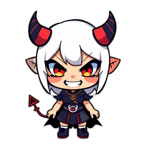 Emoji Demon Girl Grin